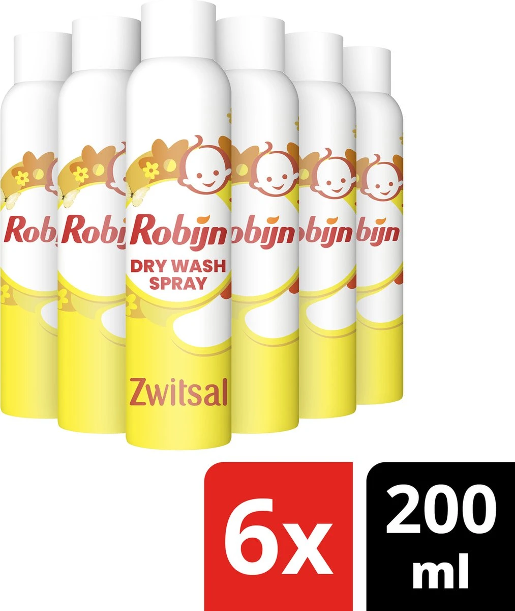 Robijn Zwitsal Dry Wash Spray - 6 X 200 Ml - Voordeelverpakking 3 Robijn Zwitsal Dry Wash Spray - 6 X 200 Ml - Voordeelverpakking - Image 3