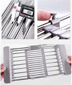 IBright Verstelbare Keukenrek - Gootsteen Mand - Afdruiprek – Vergiet – Verstelbaar In Lengte - Uitschuifbaar - RVS Grijs 18 IBright Verstelbare Keukenrek - Gootsteen Mand - Afdruiprek – Vergiet – Verstelbaar In Lengte - Uitschuifbaar - RVS Grijs -Winkel Voor Schoonmaakartikelen 1017x1200 5