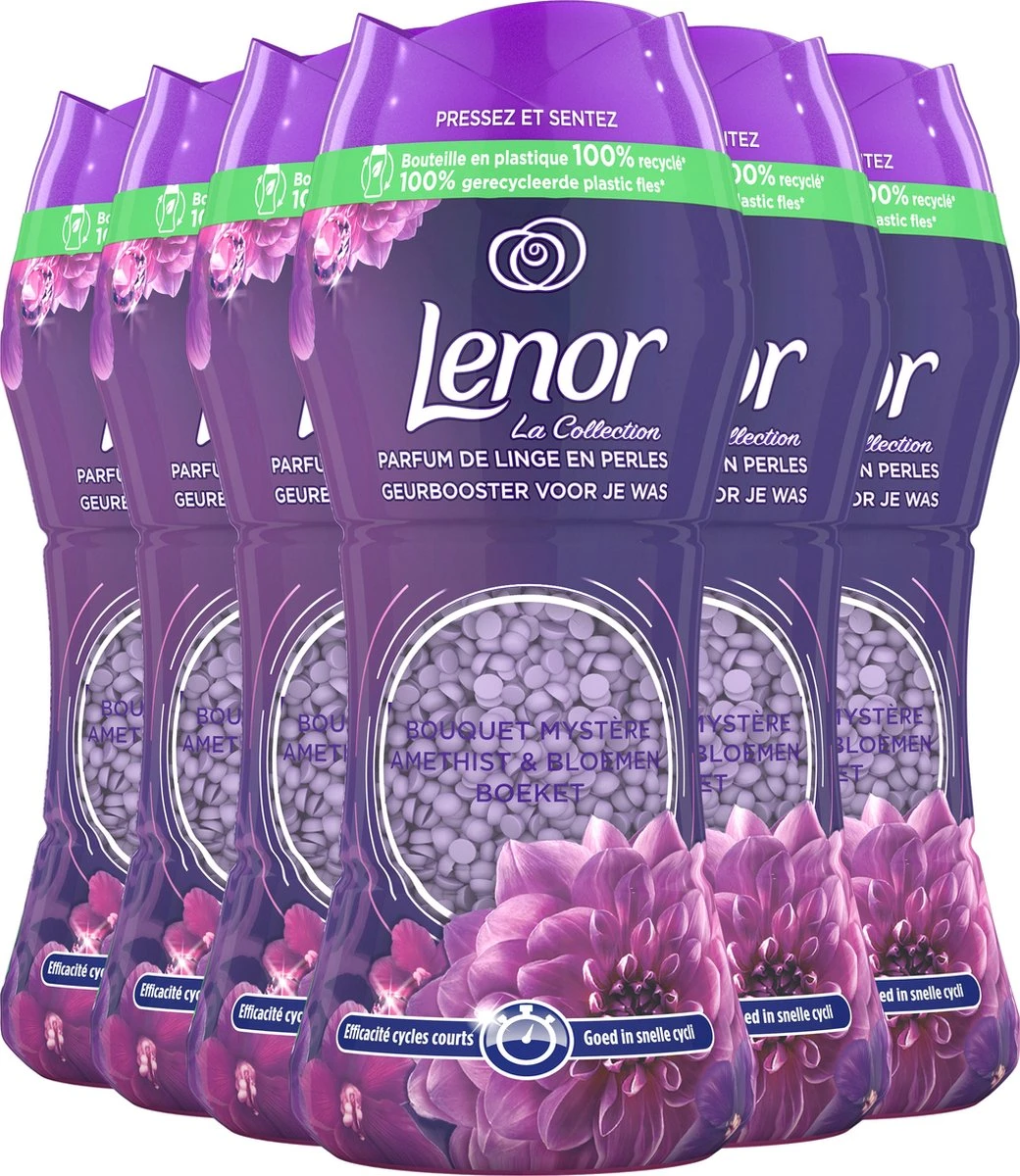 Lenor Amethist En Bloemen - In-Wash Geurbooster - Voordeelverpakking 6 X 16 Wasbeurten 1 Lenor Amethist En Bloemen - In-Wash Geurbooster - Voordeelverpakking 6 X 16 Wasbeurten