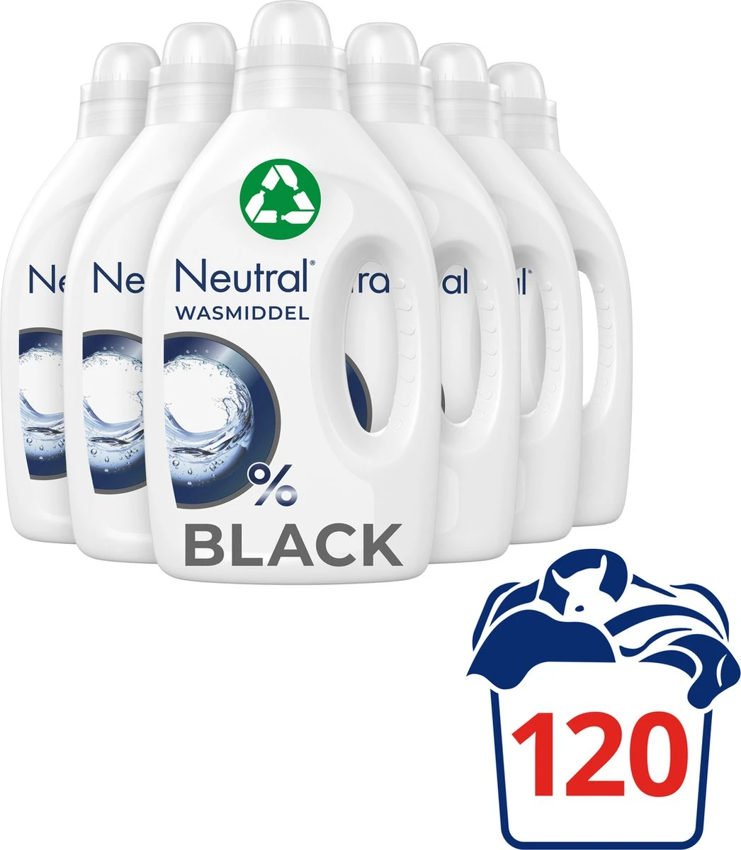 Neutral Vloeibaar Wasmiddel Zwart En Donker- 5 X 1L - Voordeelverpakking 2 Neutral Vloeibaar Wasmiddel Zwart En Donker- 5 X 1L - Voordeelverpakking - Image 2