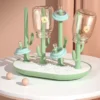 Merkloos Flessen Droogrek - Baby Flessenrek - Afdruiprek - Groen - Drying Rack - Bidon - Babyfles