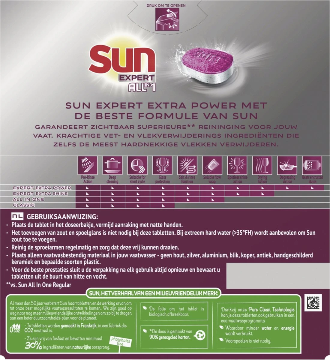 SUN® Sun Expert All-in 1 Vaatwastabletten - 60 Tabletten - Voordeelverpakking 4 SUN® Sun Expert All-in 1 Vaatwastabletten - 60 Tabletten - Voordeelverpakking - Image 4