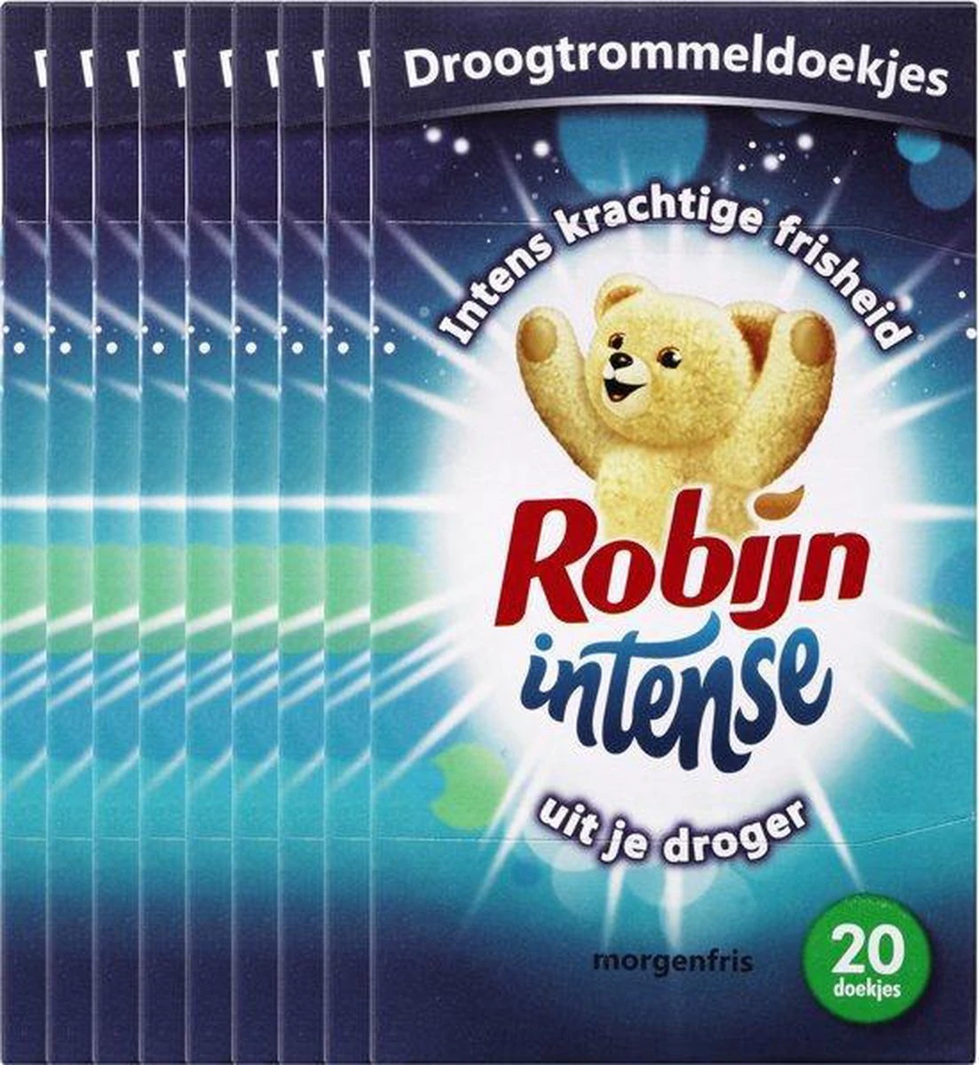 Robijn Droogtrommeldoekjes – Intense Morgenfris - Voordeelverpakking - 12 X 20 Doekjes 1 Robijn Droogtrommeldoekjes – Intense Morgenfris - Voordeelverpakking - 12 X 20 Doekjes