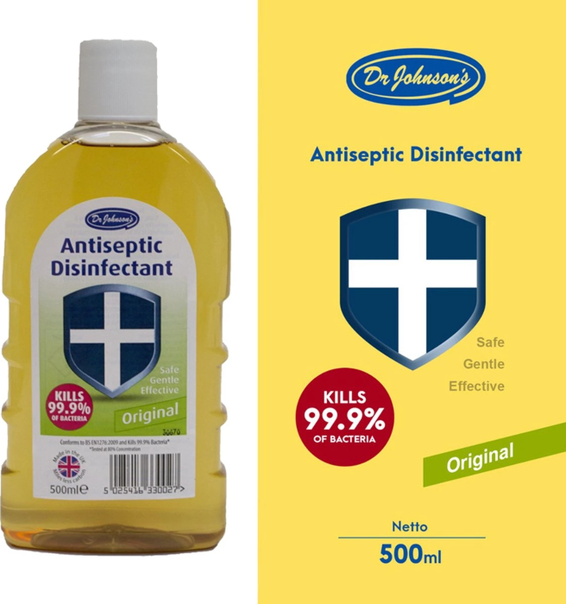 Dr Johnsons Ontsmettingsmiddel - 6 X 500ml Voordeelverpakking - Dettol Antiseptic Alternatief 3 Dr Johnsons Ontsmettingsmiddel - 6 X 500ml Voordeelverpakking - Dettol Antiseptic Alternatief - Image 3