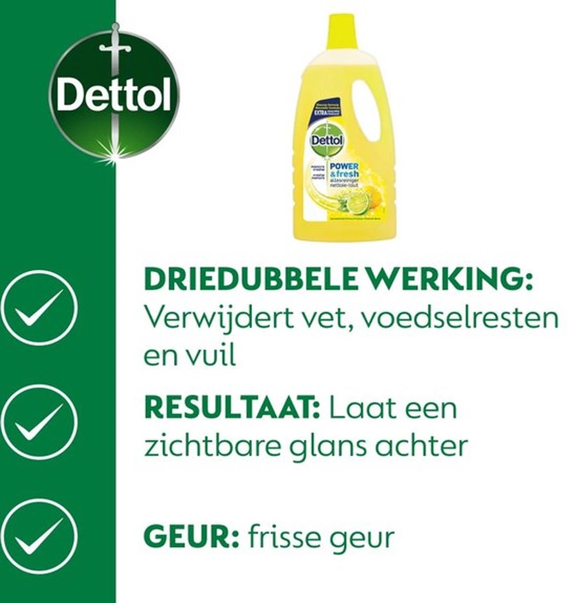 Dettol - Power & Fresh - Allesreiniger - Citrus - 8 X 1 Liter 6 Dettol - Power & Fresh - Allesreiniger - Citrus - 8 X 1 Liter - Image 6