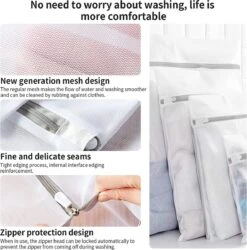 BOTC Waszakken - Wasnetten - Set Van 5 - Bescherm Je Wasgoed En Wasmachine - Transparant 13 BOTC Waszakken - Wasnetten - Set Van 5 - Bescherm Je Wasgoed En Wasmachine - Transparant -Winkel Voor Schoonmaakartikelen 1187x1200 4