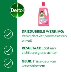Dettol - Power & Fresh - Allesreiniger - Kersenbloesem - 8 X 1 Liter 12 Dettol - Power & Fresh - Allesreiniger - Kersenbloesem - 8 X 1 Liter -Winkel Voor Schoonmaakartikelen 1189x1200