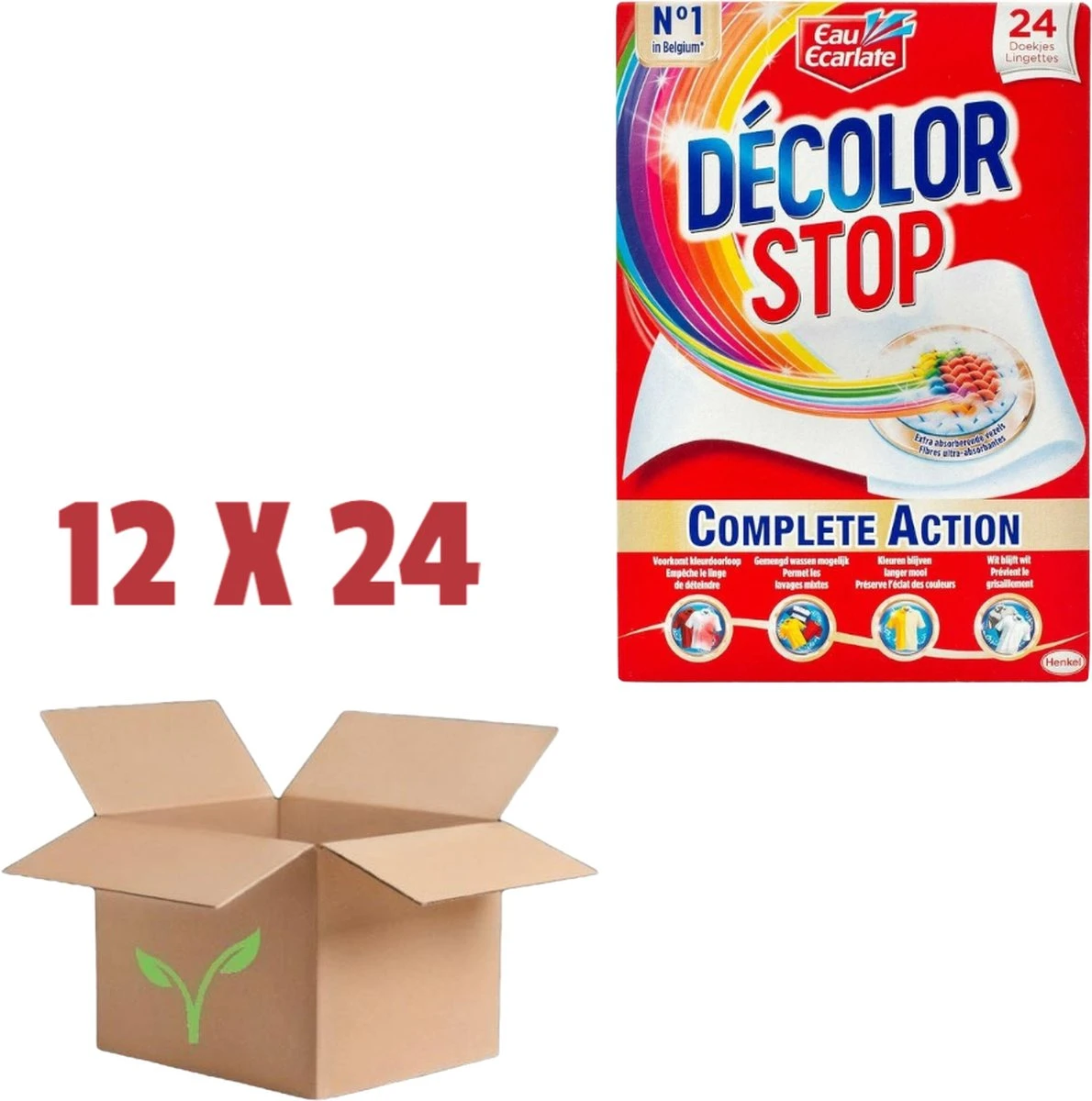 Eau Ecarlate/Dylon Decolor Stop Doekjes Voor In De Wasmachine Voordeelverpakking 12 X 24 Doekjes 1 Eau Ecarlate/Dylon Decolor Stop Doekjes Voor In De Wasmachine Voordeelverpakking 12 X 24 Doekjes