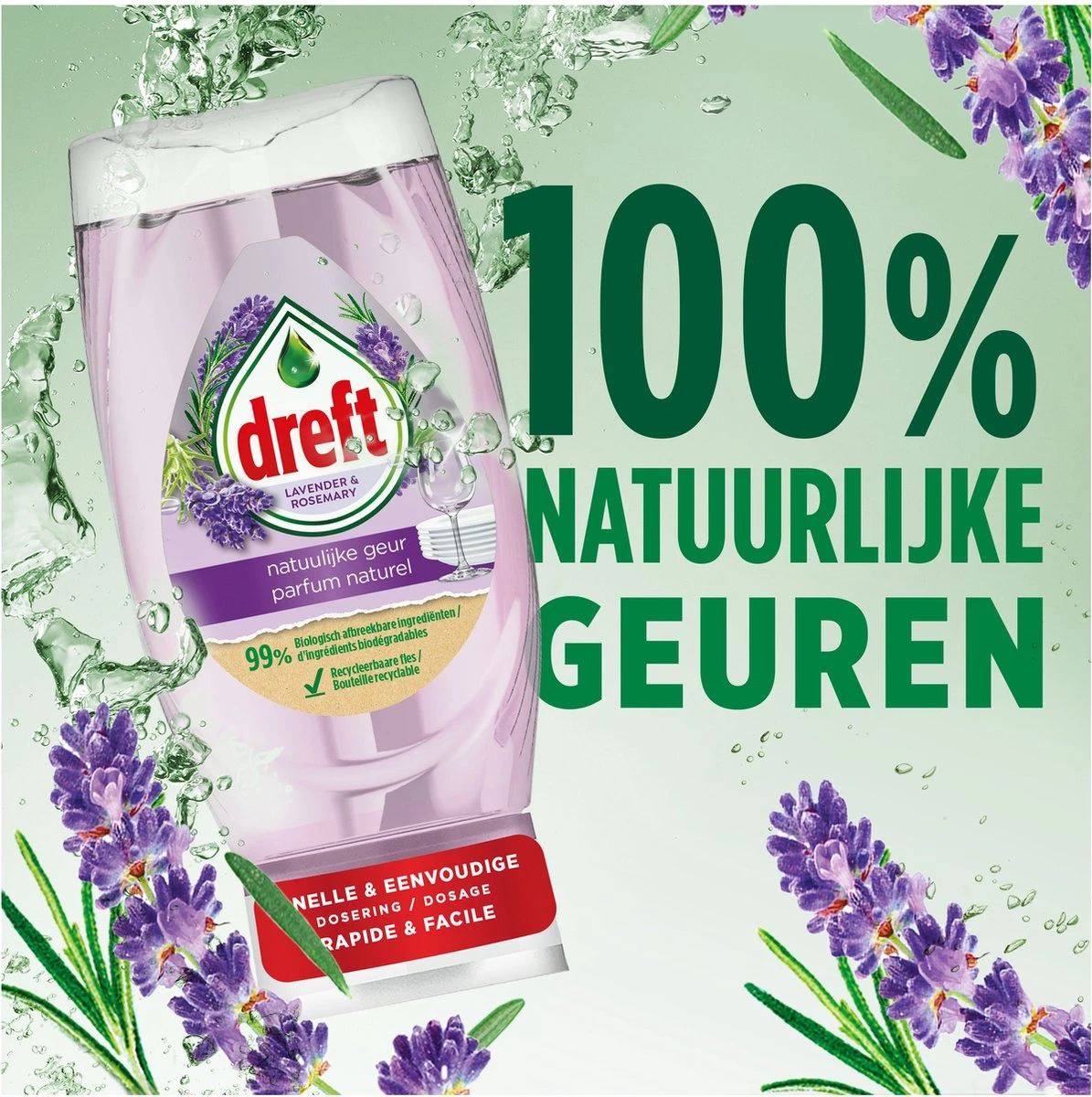 Dreft Natuurlijke Geur - Afwasmiddel - Lavendel & Rozemarijn - Ondersteboven Fles - Voordeelverpakking 8 X 370 Ml 7 Dreft Natuurlijke Geur - Afwasmiddel - Lavendel & Rozemarijn - Ondersteboven Fles - Voordeelverpakking 8 X 370 Ml - Image 7