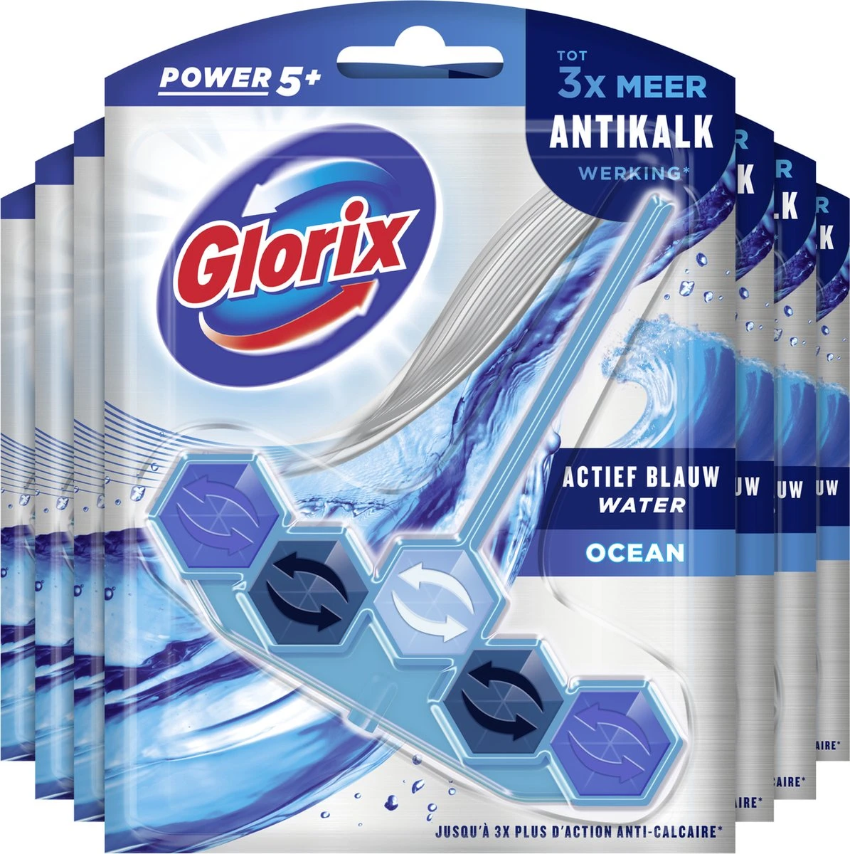 Glorix Power 5+ Ocean Toiletblokken - 7 Stuks - Voordeelverpakking 7 Glorix Power 5+ Ocean Toiletblokken - 7 Stuks - Voordeelverpakking - Image 7