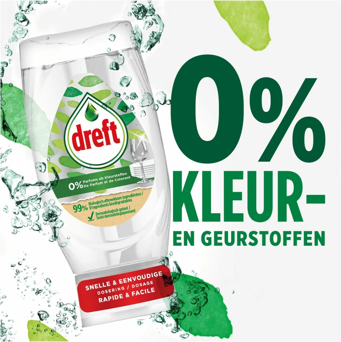 Dreft Afwasmiddel Pure & Clean - 8 X 370 Ml - Voordeelverpakking 2 Dreft Afwasmiddel Pure & Clean - 8 X 370 Ml - Voordeelverpakking - Image 2