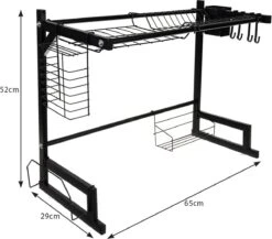 Afdruiprek Droger Zwart Voor Bestek Boven De Gootsteen 65 Cm X 29 Cm X 52 Cm 16 Afdruiprek Droger Zwart Voor Bestek Boven De Gootsteen 65 Cm X 29 Cm X 52 Cm -Winkel Voor Schoonmaakartikelen 1200x1052