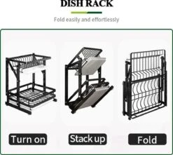 TammaT - Afdruiprek Met Lekbak 2 Laags – Inklapbaar - Afwasrek – Met 2 Lekbakken – Extra Accessories Voor Servies En Snijplanken - RVS - 38x35x26,5cm 21 TammaT - Afdruiprek Met Lekbak 2 Laags – Inklapbaar - Afwasrek – Met 2 Lekbakken – Extra Accessories Voor Servies En Snijplanken - RVS - 38x35x26,5cm -Winkel Voor Schoonmaakartikelen 1200x1076 1