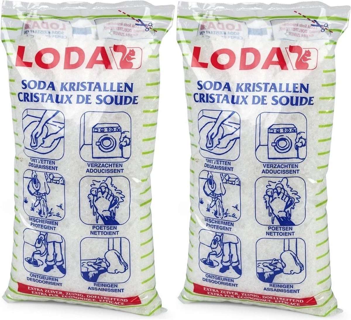 4kg Loda Soda Kristallen 2X2kg Ontvetten, Versachten, Beschermen, Poetsen, Ontgeuren, Reinigen Schoonmaken 1 4kg Loda Soda Kristallen 2X2kg Ontvetten, Versachten, Beschermen, Poetsen, Ontgeuren, Reinigen Schoonmaken