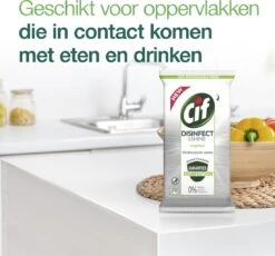 Cif Disinfect & Shine Wipes Doden 99,99% Van De Bacteriën Original Desinfecterende Schoonmaakdoekjes, Van 100% Biologisch Afbreekbaar Textiel 5 X 75 Doekjes -Winkel Voor Schoonmaakartikelen 1200x1118