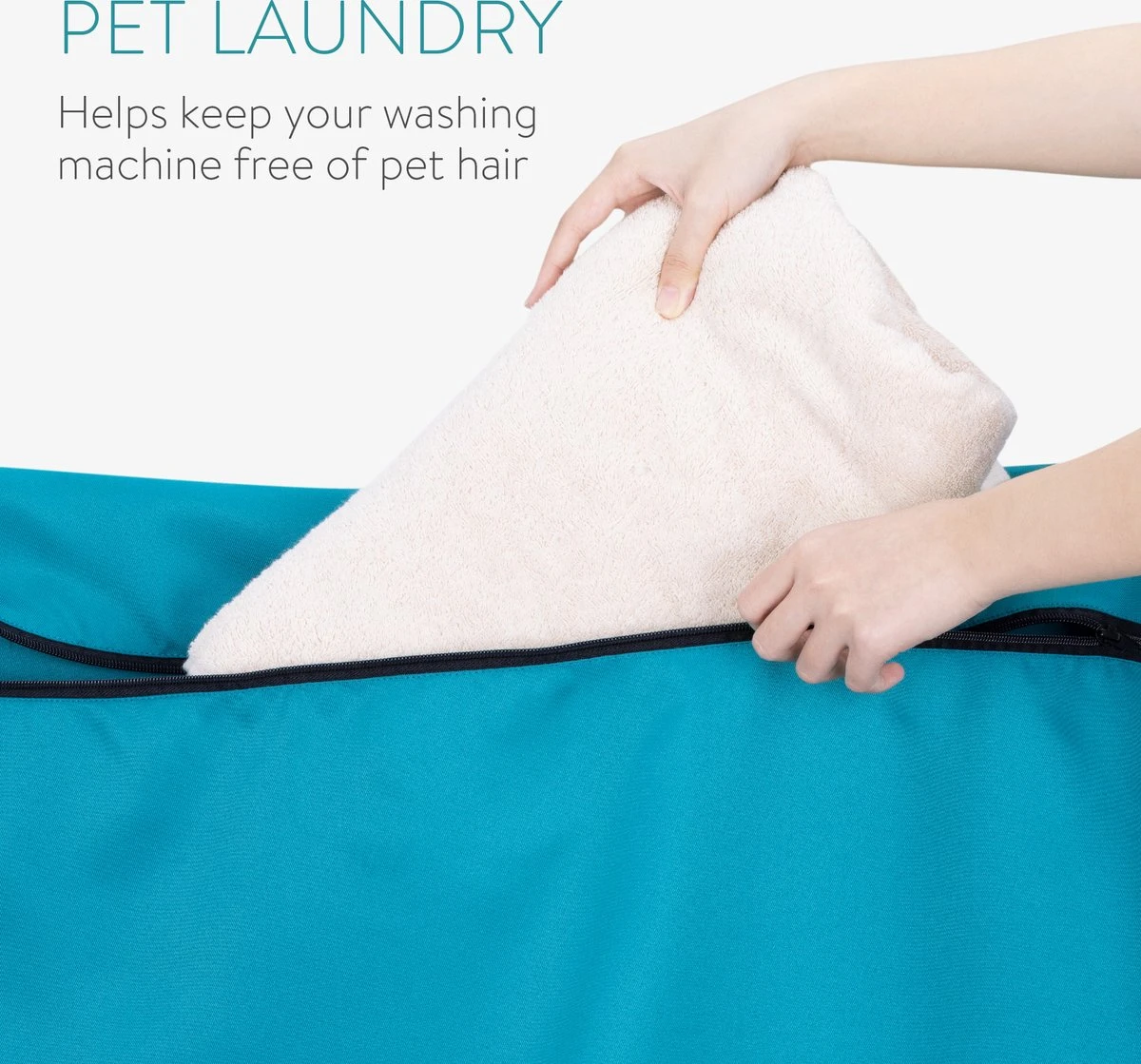Navaris Waszak Voor Huisdieren Wasgoed - Wasnet Met Rits - Vangt Dierenharen Op Van Dekens, Handdoeken Of Beddengoed - 79 X 70,5 Cm - Blauw 5 Navaris Waszak Voor Huisdieren Wasgoed - Wasnet Met Rits - Vangt Dierenharen Op Van Dekens, Handdoeken Of Beddengoed - 79 X 70,5 Cm - Blauw - Image 5