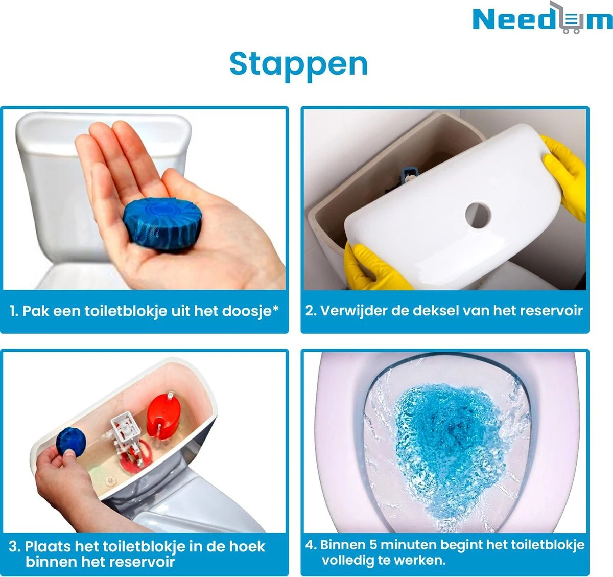 Needum ® Toiletblokjes Voor Inbouwreservoirs – WC-blokjes – Toiletblokken In Een Voordeelverpakking – 30 Stuks 7 Needum ® Toiletblokjes Voor Inbouwreservoirs – WC-blokjes – Toiletblokken In Een Voordeelverpakking – 30 Stuks - Image 7