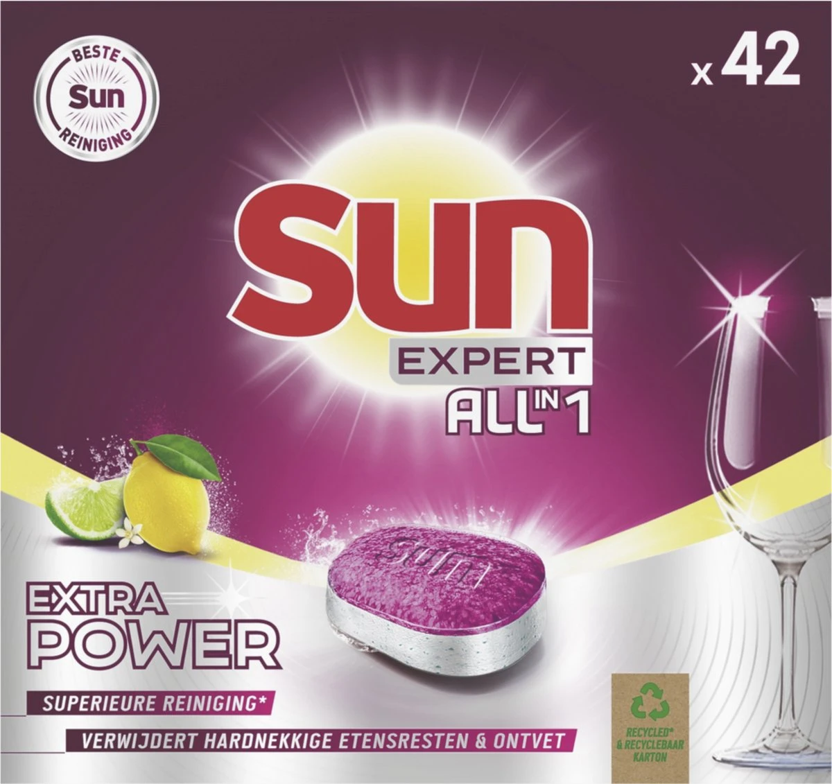 SUN® Sun Expert All-in 1 Extra Power Citroen Vaatwastabletten 2 SUN® Sun Expert All-in 1 Extra Power Citroen Vaatwastabletten - Image 2