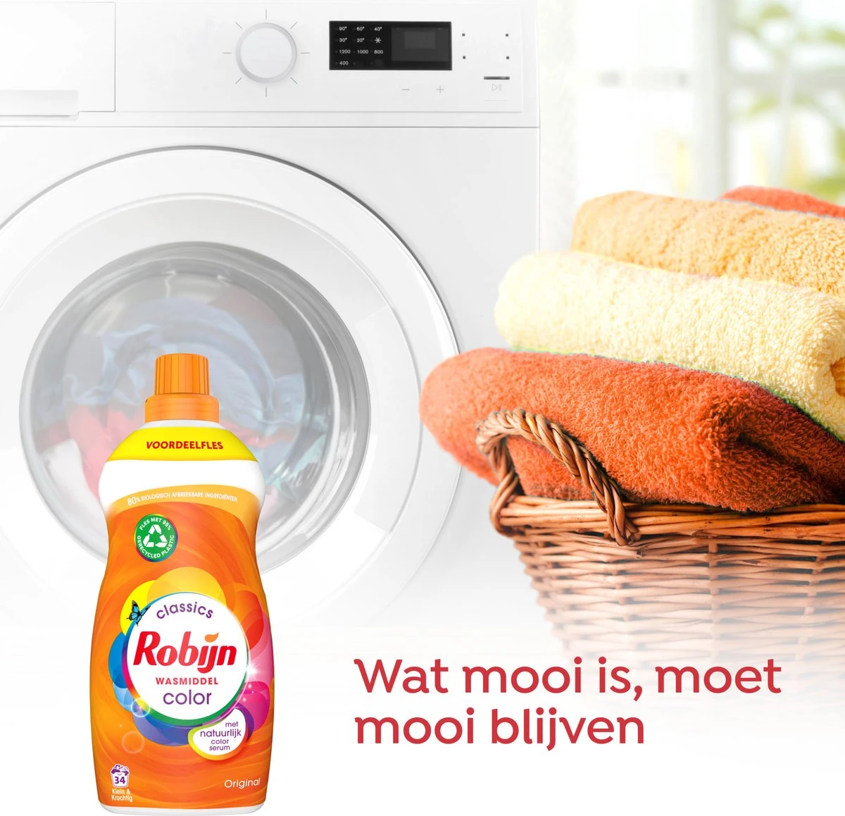 Robijn Klein & Krachtig Classics Color Vloeibaar Wasmiddel - 2 X 34 Wasbeurten - Voordeelverpakking 4 Robijn Klein & Krachtig Classics Color Vloeibaar Wasmiddel - 2 X 34 Wasbeurten - Voordeelverpakking - Image 4