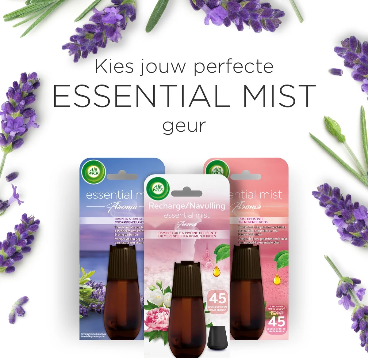 Air Wick Essential Mist Automatische Luchtverfrisser - Ontspannende Lavendel - 3 Navullingen 6 Air Wick Essential Mist Automatische Luchtverfrisser - Ontspannende Lavendel - 3 Navullingen - Image 6