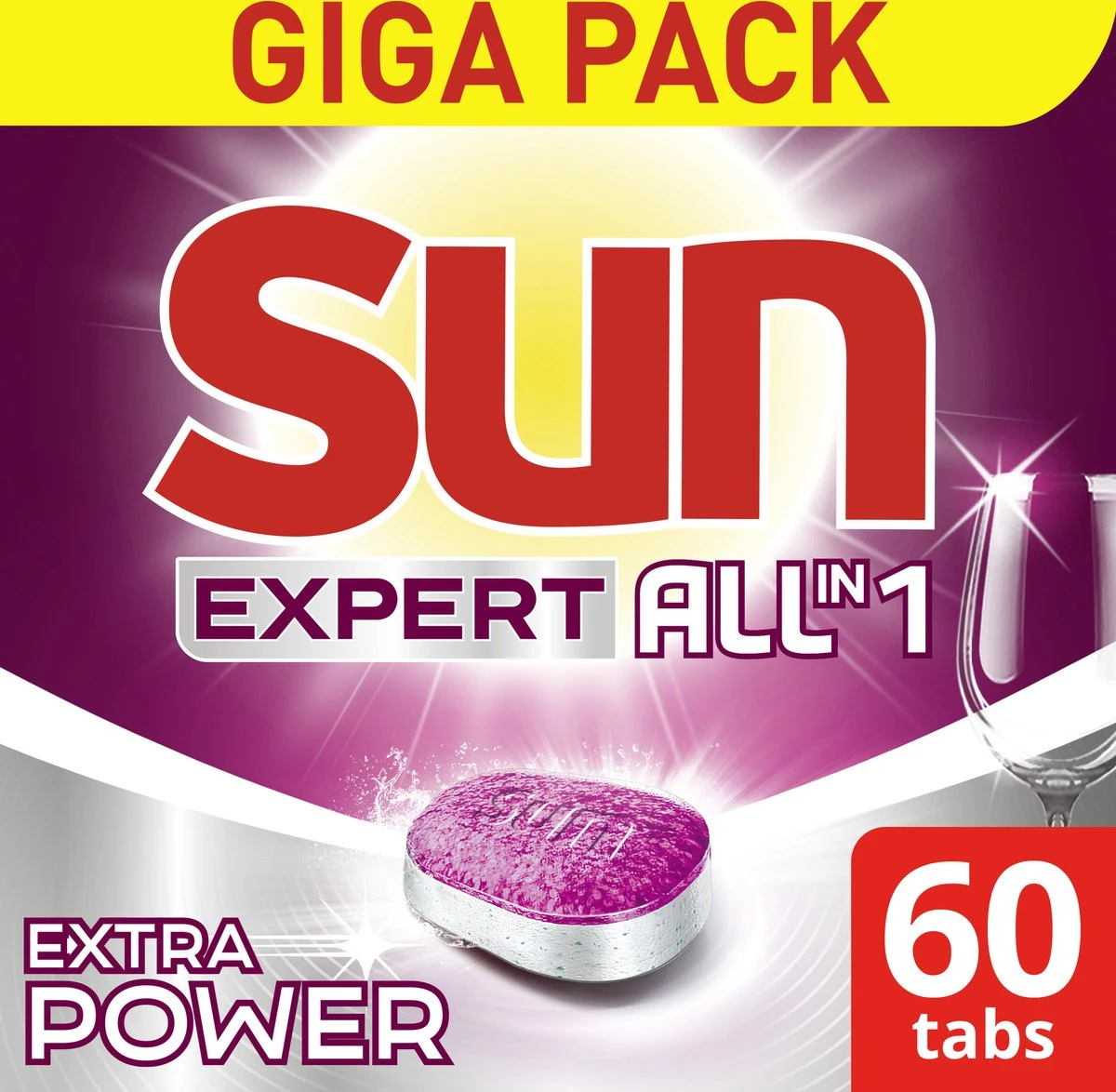 SUN® Sun Expert All-in 1 Vaatwastabletten - 60 Tabletten - Voordeelverpakking 3 SUN® Sun Expert All-in 1 Vaatwastabletten - 60 Tabletten - Voordeelverpakking - Image 3