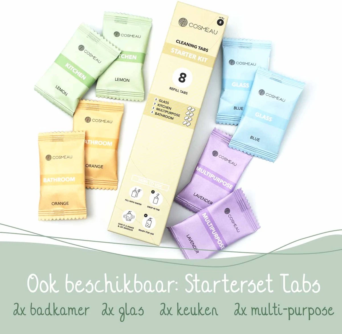 Cosmeau Schoonmaakmiddel Tabletten Cleaning Tabs Schoonmaak Tabs - Keukenreiniger - Badkamerreiniger Sanitair- Glasreiniger 9 Cosmeau Schoonmaakmiddel Tabletten Cleaning Tabs Schoonmaak Tabs - Keukenreiniger - Badkamerreiniger Sanitair- Glasreiniger - Image 9