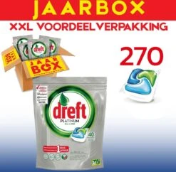 Dreft All In One Platinum - 270 Stuks - Vaatwastabletten - Jaarbox - Voordeelverpakking -Winkel Voor Schoonmaakartikelen 1200x1175 3