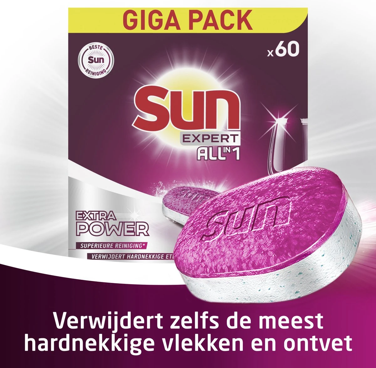 SUN® Sun Expert All-in 1 Vaatwastabletten - 60 Tabletten - Voordeelverpakking 5 SUN® Sun Expert All-in 1 Vaatwastabletten - 60 Tabletten - Voordeelverpakking - Image 5