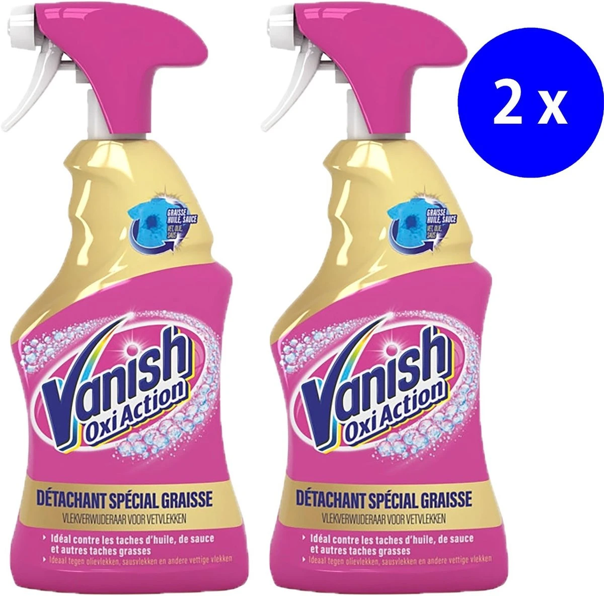 Vanish Oxi Action Gold Vlekverwijderaar Spray - 500ml X2 7 Vanish Oxi Action Gold Vlekverwijderaar Spray - 500ml X2 - Image 7