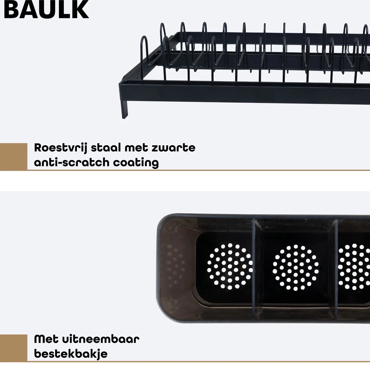 Baulk® - Afdruiprek - Afdruiprek Met Lekbak - Afwas - Droogrek Afwas - RVS - Bestekbak - Modern 10 Baulk® - Afdruiprek - Afdruiprek Met Lekbak - Afwas - Droogrek Afwas - RVS - Bestekbak - Modern - Image 10