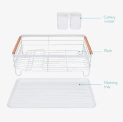 Navaris Afdruiprek Met Uitneembare Bestekhouder - Afwasrek Met Losse Lekbak - Vaatwasrek Met Plateau - Voor Bestek, Borden, Schalen En Pannen -Winkel Voor Schoonmaakartikelen 1200x1189 4