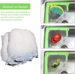 Merkloos Gootsteen Organizer - Gootsteen Afval Netje - Gootsteenontstopper - Spoelbak - Incl. 50 Netjes -Winkel Voor Schoonmaakartikelen 1200x1191 12