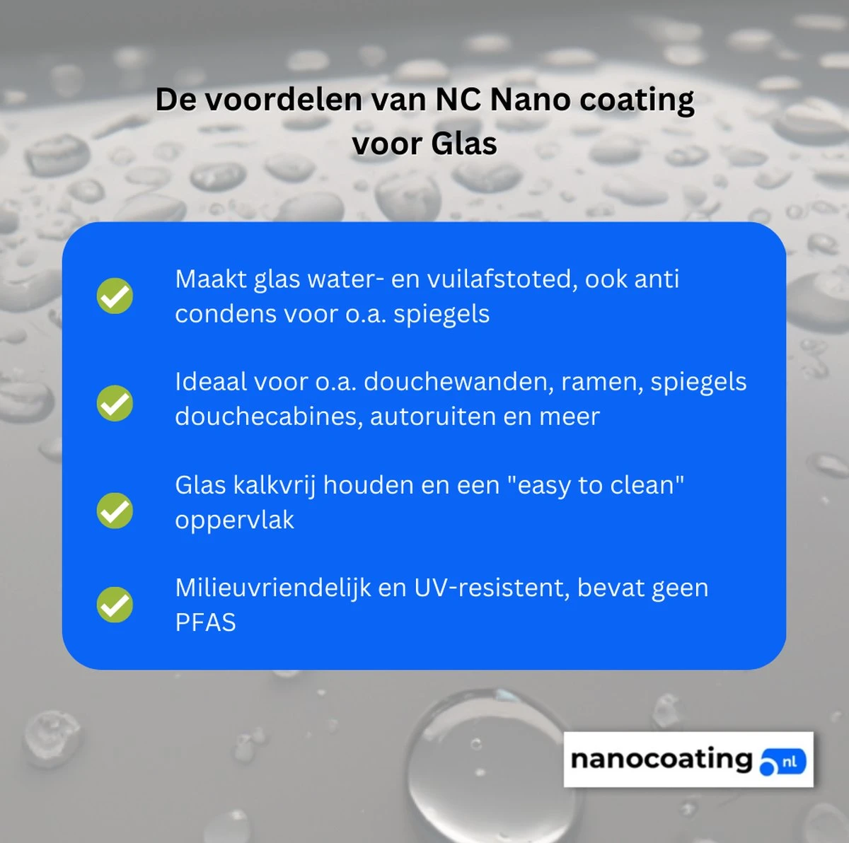 NC Nano Coating Voor Glas - Nano Coating Glas - Glascoating - Anti Condens - Water- & Vuilafstotend - Tot 5m2 2 NC Nano Coating Voor Glas - Nano Coating Glas - Glascoating - Anti Condens - Water- & Vuilafstotend - Tot 5m2 - Image 2