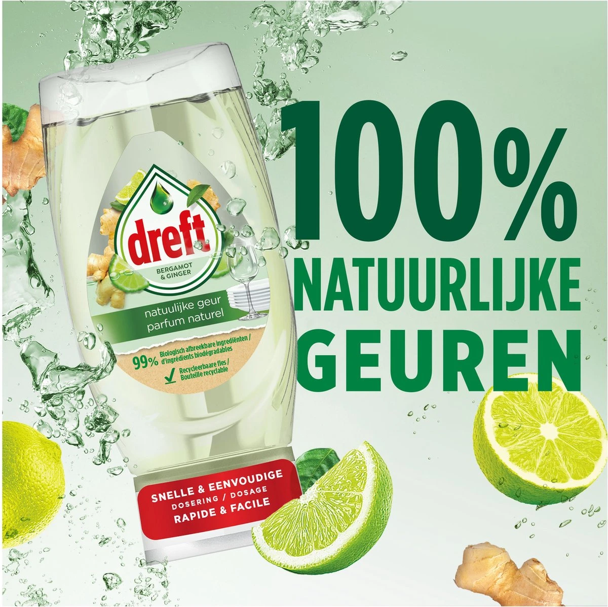 Dreft Natuurlijke Geur - Afwasmiddel - Bergamot & Gember - Ondersteboven Fles - Voordeelverpakking 8 X 370 Ml 10 Dreft Natuurlijke Geur - Afwasmiddel - Bergamot & Gember - Ondersteboven Fles - Voordeelverpakking 8 X 370 Ml - Image 10