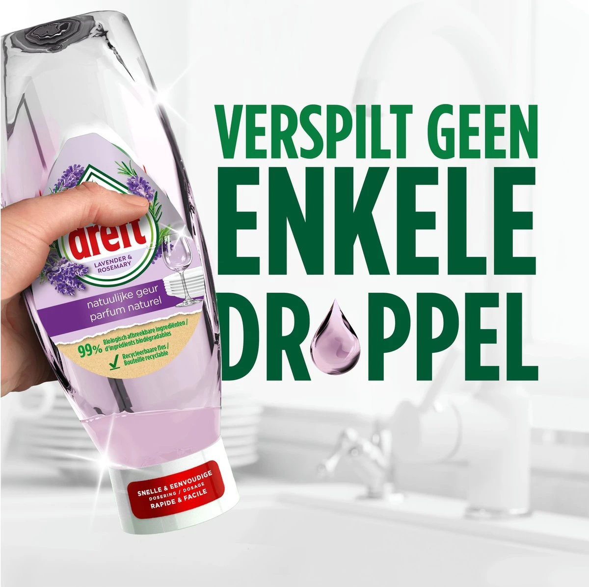 Dreft Natuurlijke Geur - Afwasmiddel - Lavendel & Rozemarijn - Ondersteboven Fles - Voordeelverpakking 8 X 370 Ml 8 Dreft Natuurlijke Geur - Afwasmiddel - Lavendel & Rozemarijn - Ondersteboven Fles - Voordeelverpakking 8 X 370 Ml - Image 8