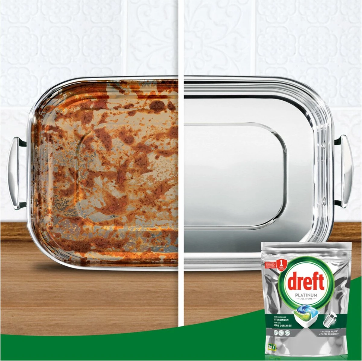 Dreft Platinum All In One - Vaatwascapsules - Original - Voordeelverpakking 5 X 20 Capsules 2 Dreft Platinum All In One - Vaatwascapsules - Original - Voordeelverpakking 5 X 20 Capsules - Image 2