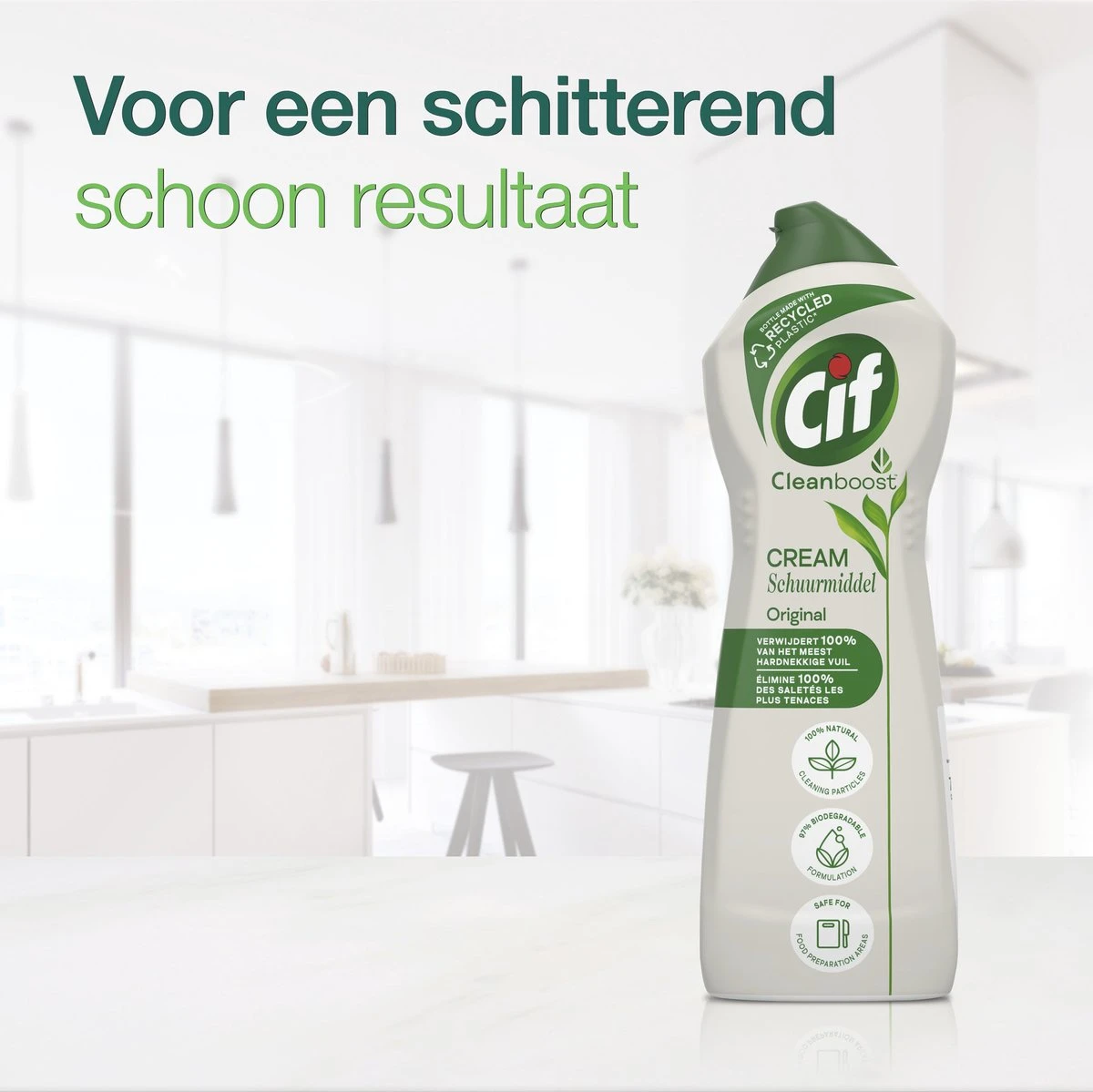 Cif CleanBoost Cream Original Schuurmiddel - 8 X 750 Ml - Voordeelverpakking 5 Cif CleanBoost Cream Original Schuurmiddel - 8 X 750 Ml - Voordeelverpakking - Image 5