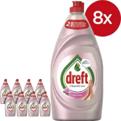 Dreft Clean & Care Rose & Satin Afwasmiddel - 8x780ml - Voordeelverpakking -Winkel Voor Schoonmaakartikelen 1200x1200 1018