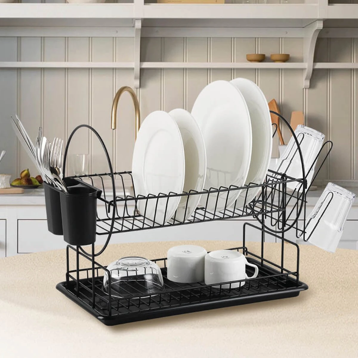 Maestro - Afdruiprek 2 Bestekrekken Wateropvangbak - 50cm 2 Maestro - Afdruiprek 2 Bestekrekken Wateropvangbak - 50cm - Image 2