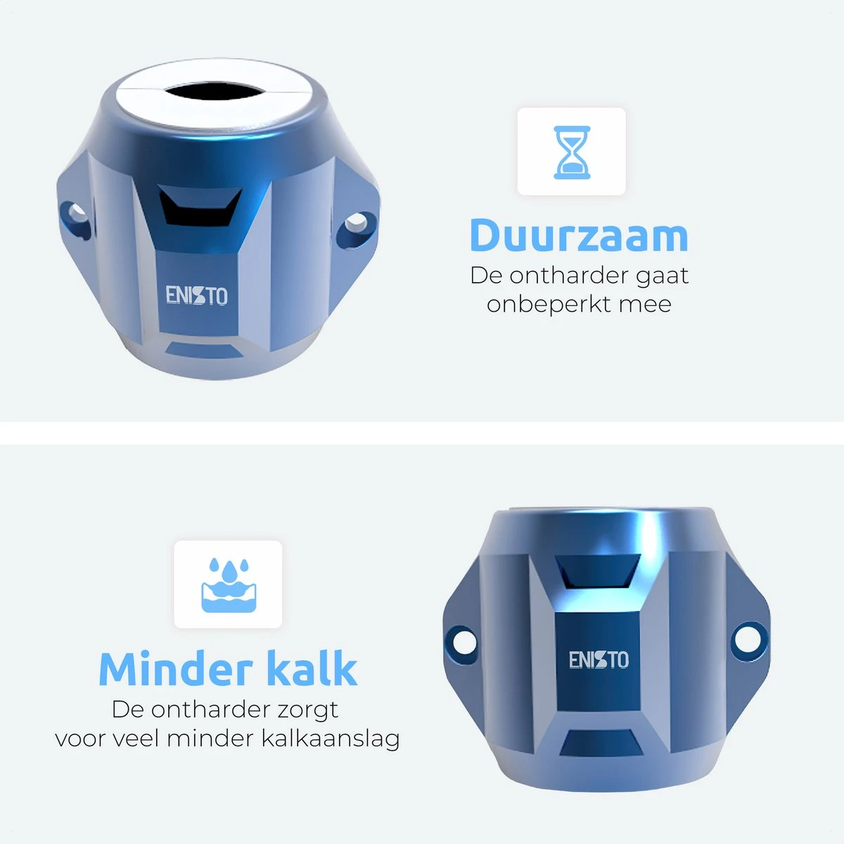 ENISTO® Magnetische Waterontharder Medium – Waterontharder Magneet – Douchefilter – 15.000 Gauss – Waterontkalker – Waterverzachter – Antikalk – Blauw – RVS 2 ENISTO® Magnetische Waterontharder Medium – Waterontharder Magneet – Douchefilter – 15.000 Gauss – Waterontkalker – Waterverzachter – Antikalk – Blauw – RVS - Image 2