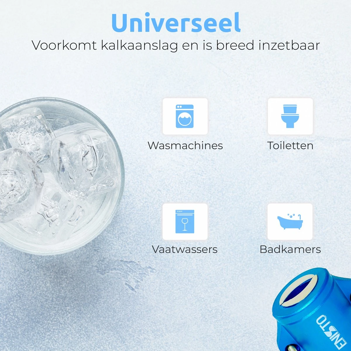ENISTO® Magnetische Waterontharder Small – Waterontharder Magneet – Douchefilter – Waterontkalker – Waterverzachter – Antikalk – Blauw – RVS 5 ENISTO® Magnetische Waterontharder Small – Waterontharder Magneet – Douchefilter – Waterontkalker – Waterverzachter – Antikalk – Blauw – RVS - Image 5