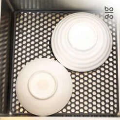 BODO Gootsteenmat Siliconen Donker Grijs - 34.5 X 34.5 Cm - Keuken Accessoires - Gootsteen Beschermer - Onderzetters Siliconen - Anti Kras -Winkel Voor Schoonmaakartikelen 1200x1200 1249