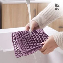 BODO Gootsteenmat Siliconen Donker Grijs - 30.5 X 30.5 Cm - Keuken Accessoires - Gootsteen Beschermer - Onderzetters Siliconen - Anti Kras - Gootsteen Accessoires -Winkel Voor Schoonmaakartikelen 1200x1200 1255