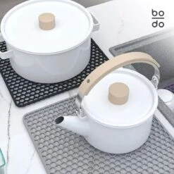 BODO Gootsteenmat Siliconen Donker Grijs - 30.5 X 30.5 Cm - Keuken Accessoires - Gootsteen Beschermer - Onderzetters Siliconen - Anti Kras - Gootsteen Accessoires -Winkel Voor Schoonmaakartikelen 1200x1200 1258