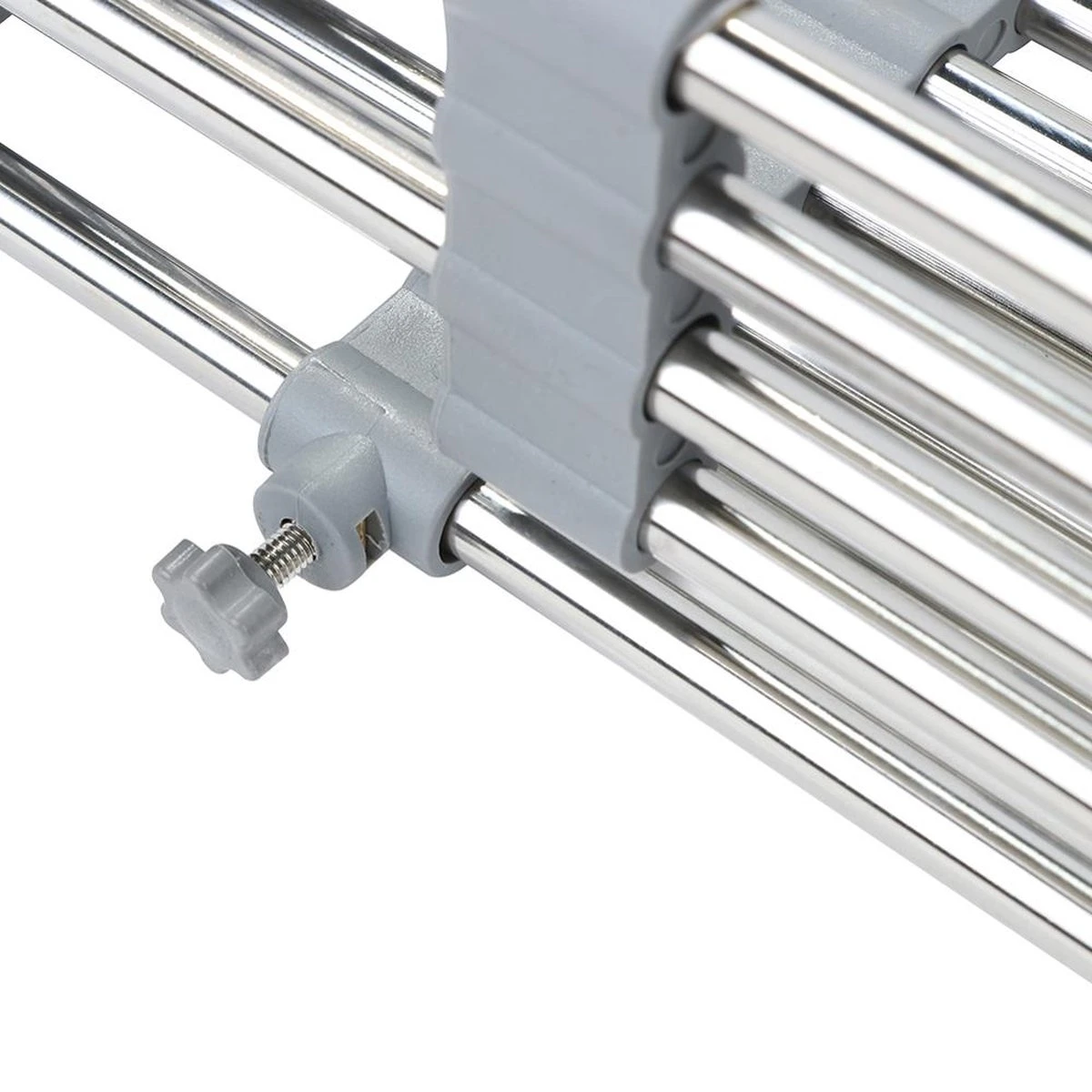 IBright Verstelbare Keukenrek - Gootsteen Mand - Afdruiprek – Vergiet – Verstelbaar In Lengte - Uitschuifbaar - RVS Grijs 11 IBright Verstelbare Keukenrek - Gootsteen Mand - Afdruiprek – Vergiet – Verstelbaar In Lengte - Uitschuifbaar - RVS Grijs - Image 11