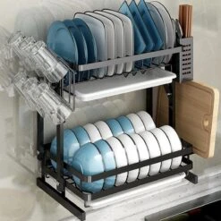 TammaT - Afdruiprek Met Lekbak 2 Laags – Inklapbaar - Afwasrek – Met 2 Lekbakken – Extra Accessories Voor Servies En Snijplanken - RVS - 38x35x26,5cm 18 TammaT - Afdruiprek Met Lekbak 2 Laags – Inklapbaar - Afwasrek – Met 2 Lekbakken – Extra Accessories Voor Servies En Snijplanken - RVS - 38x35x26,5cm -Winkel Voor Schoonmaakartikelen 1200x1200 1285