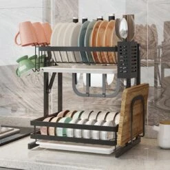 TammaT - Afdruiprek Met Lekbak 2 Laags – Inklapbaar - Afwasrek – Met 2 Lekbakken – Extra Accessories Voor Servies En Snijplanken - RVS - 38x35x26,5cm 19 TammaT - Afdruiprek Met Lekbak 2 Laags – Inklapbaar - Afwasrek – Met 2 Lekbakken – Extra Accessories Voor Servies En Snijplanken - RVS - 38x35x26,5cm -Winkel Voor Schoonmaakartikelen 1200x1200 1286