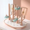 Merkloos Flessen Droogrek - Baby Flessenrek - Afdruiprek - Rose - Drying Rack - Bidon - Babyfles