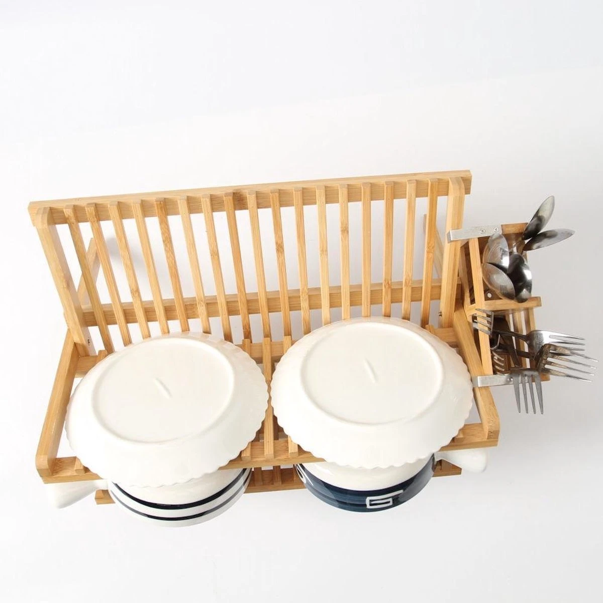 Merkloos Decopatent® Afdruiprek Voor Afwas - Bamboe - Hout - Inklapbaar Afdruiprek - Afwasrekje Inclusief Bestekhouder - Afwas Druiprek 2 Merkloos Decopatent® Afdruiprek Voor Afwas - Bamboe - Hout - Inklapbaar Afdruiprek - Afwasrekje Inclusief Bestekhouder - Afwas Druiprek - Image 2