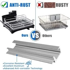 Doogo® Afdruiprek Met Bestekkorf En Lekbak Voor Keukenborden En Bestek Afdruiprek Met Draaibare Uitloop -Winkel Voor Schoonmaakartikelen 1200x1200 1309
